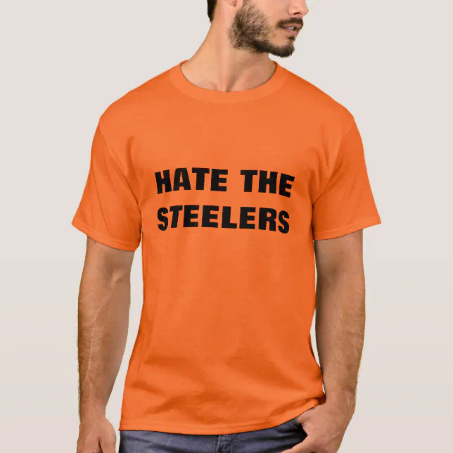 Hate The Steelers T-Shirt, Men's, Size: Adult L, Athletic Orange