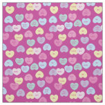 hate valentines day candy hearts fabric