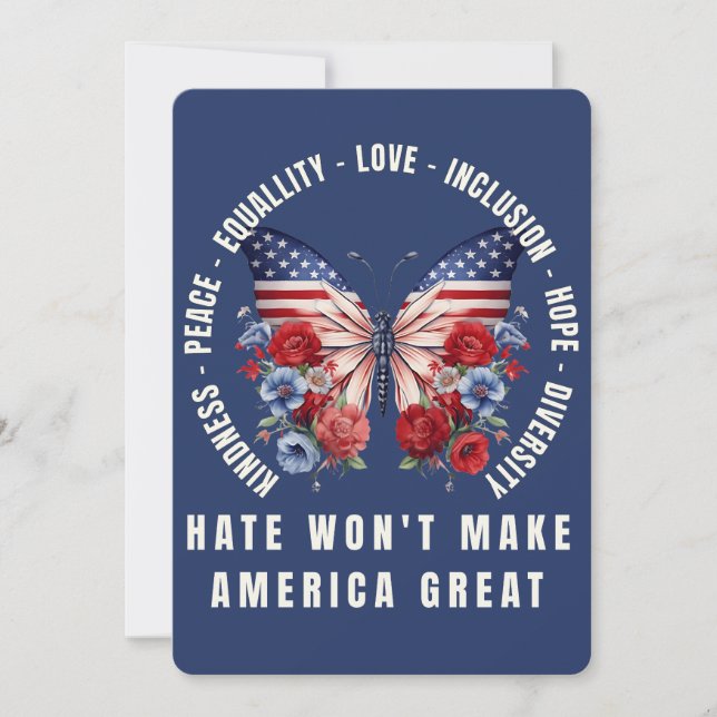 Hate Won’t Make America Great Holiday Card (Front)