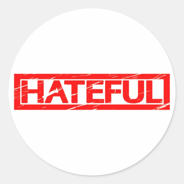 Hateful Stamp Classic Round Sticker (Front)