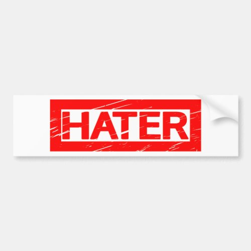Hater Stamp Bumper Sticker