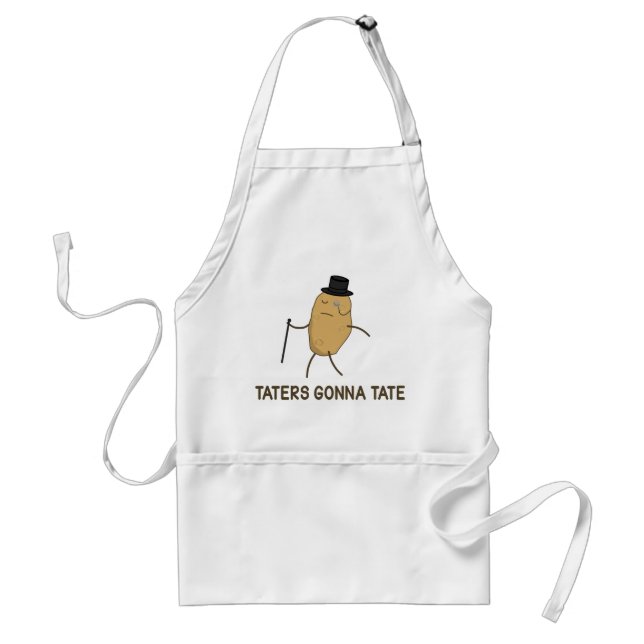 Haters Gonna Hate and Taters Gonna Tate Adult Apron (Front)