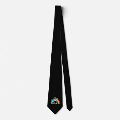 Haters Gonna Hate Funny Red Panda Riding Unicorn Neck Tie