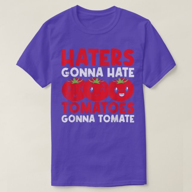 Haters Gonna Hate Tomatoes Gonna Tomate  T-Shirt (Design Front)
