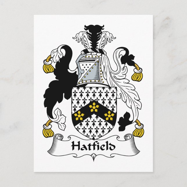 Hatfield Family Crest Postcard (Front)