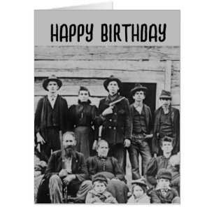 HATFIELDS HILLBILLY BIRTHDAY BIG BIGGEST FUNNY CARD
