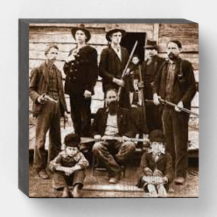 HATFIELDS (McCOYS) ON WOOD BOX SIGN