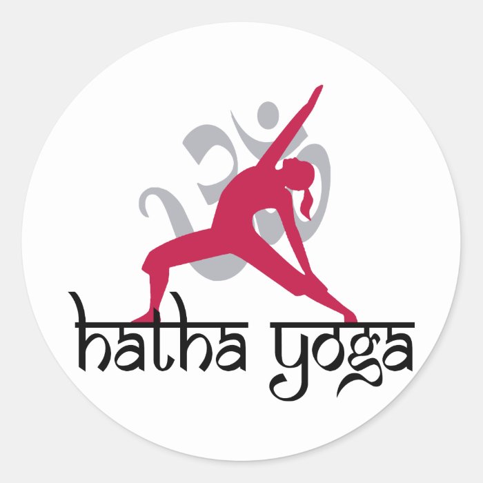 Hatha Yoga Pose Round Stickers