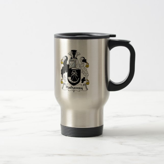 Hathaway Family Crest Travel Mug (Right)