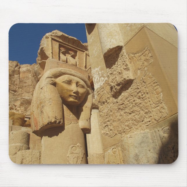 Hathor column - Queen Hatshepsut's Temple, egypt Mouse Pad (Front)