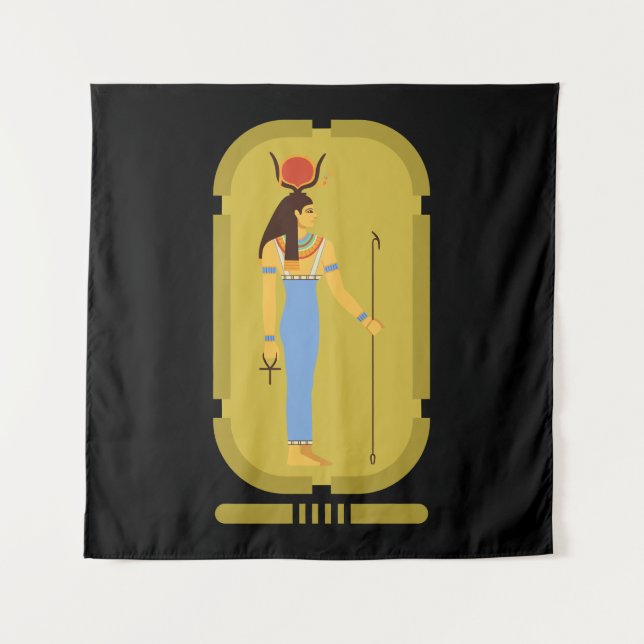 Hathor Egyptian Goddess Tapestry (Front)