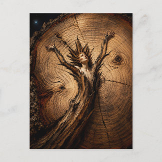 “Hathoria” – A Woman in Nature Portrait Holiday Postcard