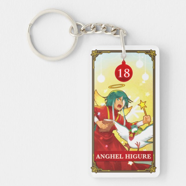 Hatoful Advent calendar 18: Anghel Higure Keychain (Front)