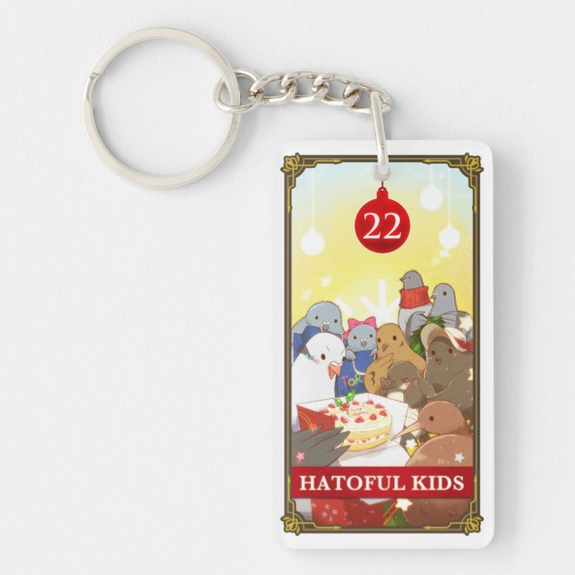 Hatoful Advent calendar 22: Hatoful Kids Keychain (Front)