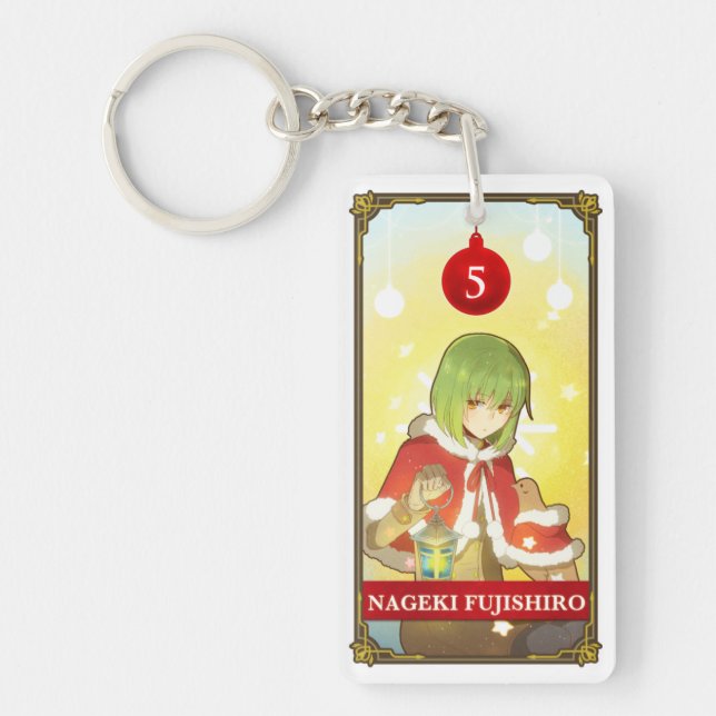 Hatoful Advent calendar 5: Nageki Fujishiro Keychain (Front)