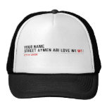Your Name Street aymen abi love w1  Hats