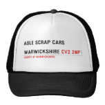 ABLE SCRAP CARS  WARWICKSHIRE  Hats