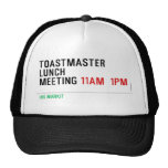 TOASTMASTER LUNCH MEETING  Hats