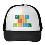 God
 is
 love  Hats
