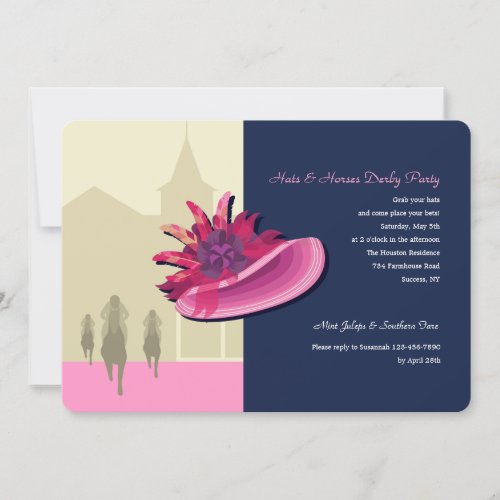 Hats and Horses 2 Derby Invitations