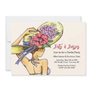 Hats and Horses Derby  Invitation