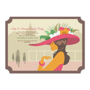 Hats and Horses Derby Invitations