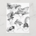 Hats and More Hats Postcard