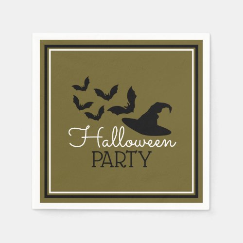 Hats  Bats Halloween Party Napkins