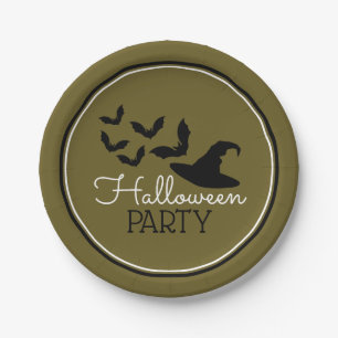 Hats & Bats, Halloween Party Paper Plates