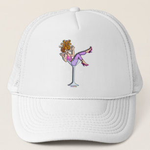 Hats, Caps - Girl in a Martini Glass, Lil Red