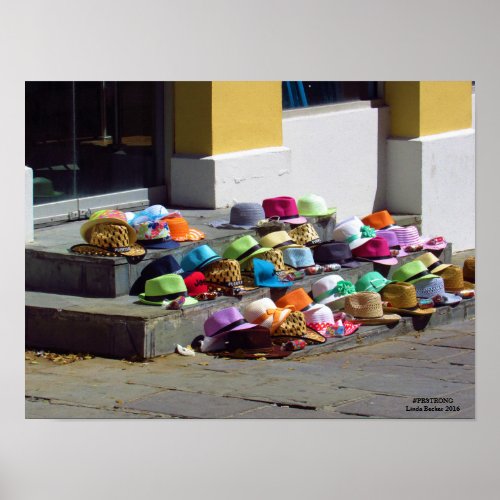 Hats For Sale On Street Poster