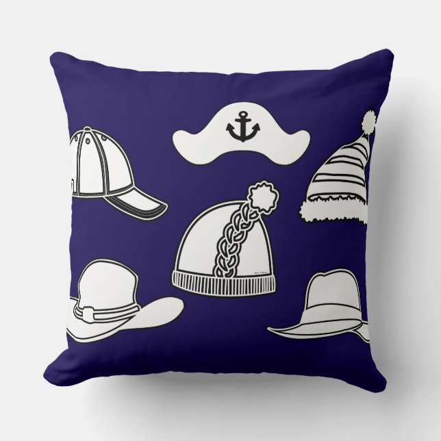 Hats Fun  Throw Pillow (Front)
