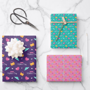 Hats, Handbags, and Hearts Mother's Day Wrapping Paper Sheets
