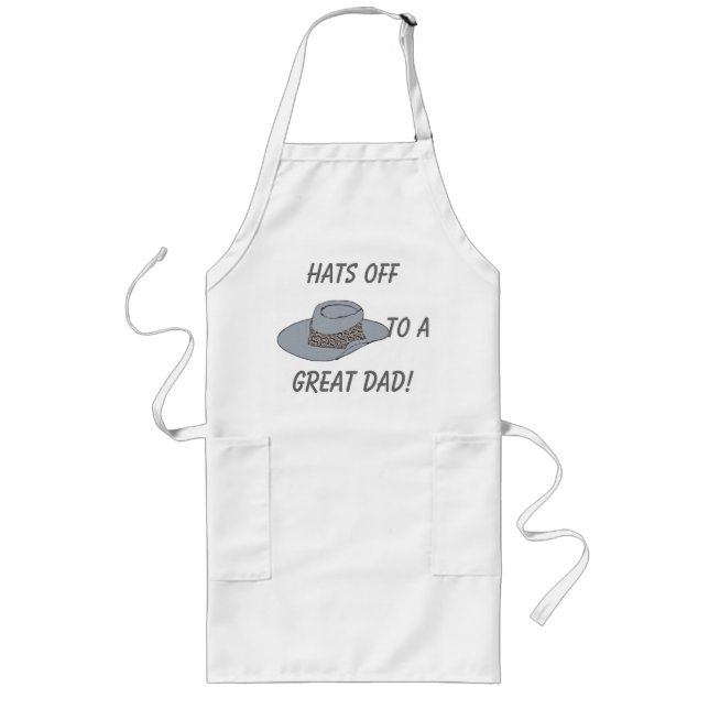 Hats Off-Gray Hat Long Apron (Front)