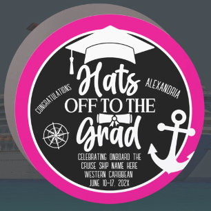 Hats Off to the Grad Cruise Decoration Door Car Magnet