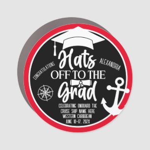 Hats Off to the Grad Cruise Decoration Door Car Magnet