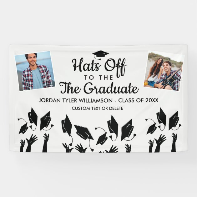 Hats Off To The Grad Graduation Photos Party Sign