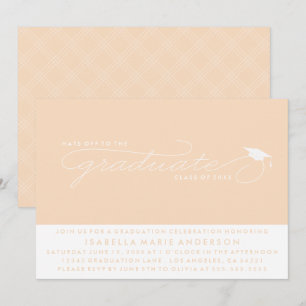 HATS OFF TO THE GRADUATE   GRADUATION INVITATION