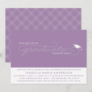 HATS OFF TO THE GRADUATE GRADUATION INVITATION