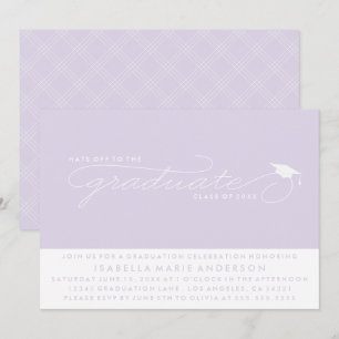 HATS OFF TO THE GRADUATE   GRADUATION INVITATION