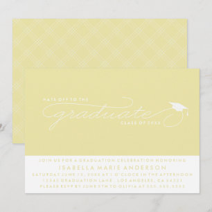 HATS OFF TO THE GRADUATE   GRADUATION INVITATION