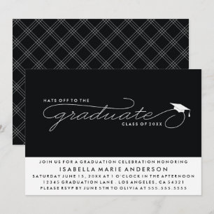 HATS OFF TO THE GRADUATE GRADUATION INVITATION