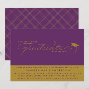 HATS OFF TO THE GRADUATE GRADUATION INVITATION