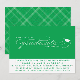 HATS OFF TO THE GRADUATE GRADUATION INVITATION