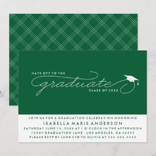 HATS OFF TO THE GRADUATE   GRADUATION INVITATION