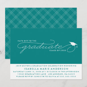 HATS OFF TO THE GRADUATE GRADUATION INVITATION