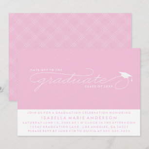HATS OFF TO THE GRADUATE   GRADUATION INVITATION
