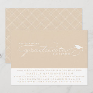HATS OFF TO THE GRADUATE   GRADUATION INVITATION