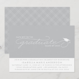 HATS OFF TO THE GRADUATE   GRADUATION INVITATION