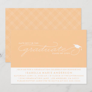 HATS OFF TO THE GRADUATE   GRADUATION INVITATION